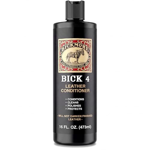 Bick 4 Leather Conditioner & Cleaner, Won't Darken Boots, Couch, Bags 16 oz | Made in USA, For Shoes, Furniture, Jackets, Auto Interiors, Apparel & Accessories - size: 16 oz