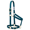 Weaver Leather Basic Adjustable Chin and Throat Snap Halter - color: Teal Green, size: 1" Small Horse