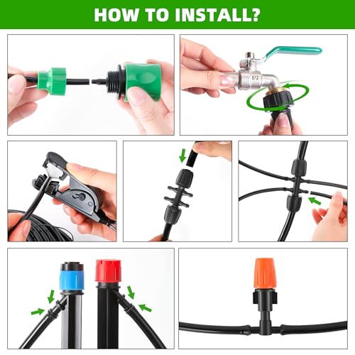 240FT DIY Automatic Drip Irrigation System Kit for Garden