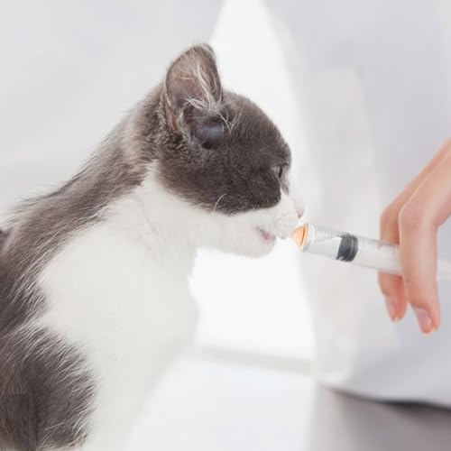 Suxgumoe Pet Feeding Bottle Set, Feeding Silicone Nipple with Bottle and Syringes, Reusable Pet Nursing Kits Feeding Tools for Rabbits, Small Animals (1 Bottle+3 Nipples+2 Syringes + 1 Measuring Cup) - color: 1 Bottle+3 Nipples+2 Syringes + 1 measuring cu