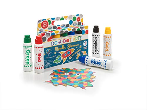 Kids Washable Dot Art Markers - New Metallic Shimmer Paint Daubers Non-Toxic for Children, Toddlers Preschool and Kindergarten Teachers The Original Dot Markers By Do A Dot Art! | The Original Dot Marker, Non-Toxic Paint Daubers for Toddlers, Preschool &