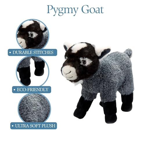 The Petting Zoo Pygmy Goat Stuffed Animal, Wild Onez, Kids Gifts, 12 in | Pygmy Goat Realistic by Zoologee. Great Toys for Girls and Boys. Plush Gifts for Kids