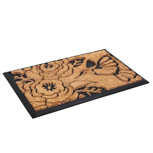 Calloway Mills 102822436 Hummingbird Haven Doormat, 24" x 36", Natural/Black - color: Hummingbird Haven