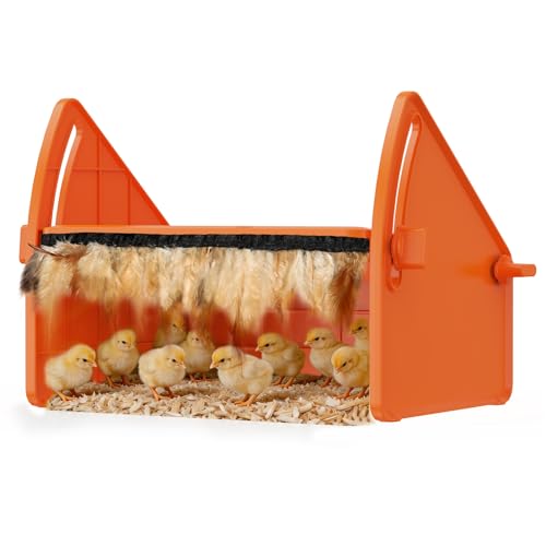 Chick Brooder Heater Plate for Baby Chicks, Ducklings & Poultry | 3-Level Adjustable Temperature Heating Plate, 8.67 x 10.63 Inches, Orange Poultry Brooder Warmer - color: Orange
