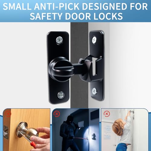 90/180 Degree Flip Barn Door Lock, Thickened Solid Multi-Angle Household | Door Left and Right Door Latch, for Barns, Gardens, Cabinets, Sliding Doors, Bathrooms, Windows and Other 2Pack - color: black 2pack