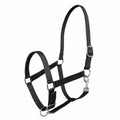 TuffRider Miller's Adjustable Nylon Halter with Snap and Breakaway Leather - color: Black, size: Pony