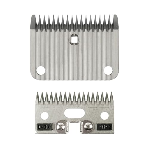 FURZONE A2 Large Animal Clipper Blade (Cattle/Medium) - 2 in 1 Set (18&17 Teeth), Cattle Grooming Replacement Blade, Professional Stress-Free Grooming, 3/32-inch/2.5mm Cut Length - size: Cattle/Medium 2.5mm
