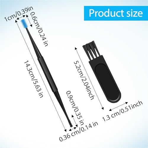 Oruola 9pcs Silicone Ear Wax Removal Tool, Reusable Spiral Ear Wax Removal Tool, Safe Soft Removal Ear Wax Removal Tool with Cleaning Brush for Olders Adult Kids