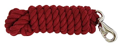 10 Ft Cotton Lead Rope, 3/4 in, Bull Snap Purple - color: Purple