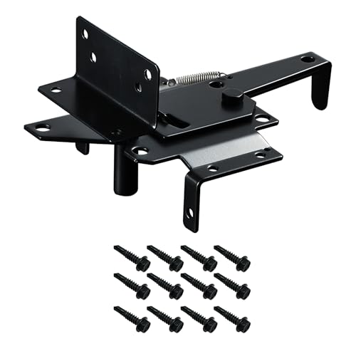 skysen Carbon Steel Vinyl Wood Fence Post Mount Gate Latch(2066-cs-p)