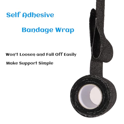36 Rolls Black Elastic Self Adhesive Bandage Wrap 2 Inch, Breathable Cohesive Bandage, Ankle Sprains Swelling Sports Athletic Grip Tape, Dogs Pet Vet Wrap - color: 2 Inch-36 Count Black