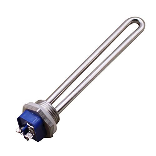 DERNORD 12V 150W Immersion Heater Submersible Water Heater Element Stainless Steel Heating Element with 1 Inch NPSM Flange - size: 12V 150W