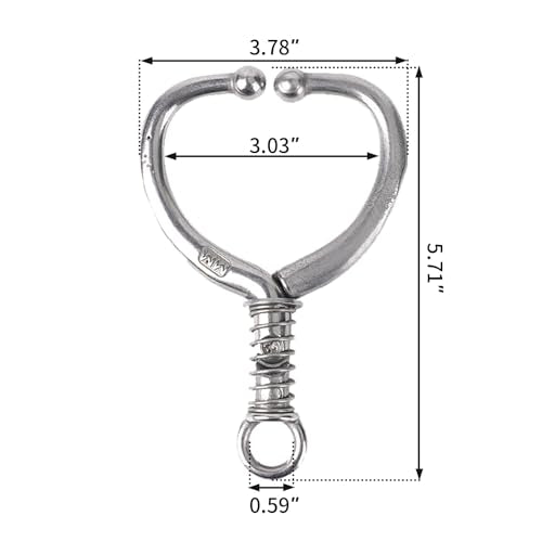Longtor Bull Nose Ring, Carbon Steel, Rustproof, Secure Lock (3.03″) | Heavy duty for cattle/livestock. Easy insert & secure lock. Rustproof steel. Farmer/vet essential. - size: 3.03″