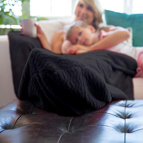 50"x70" Ravishing Raven Foot Pocket Blanket Plush Fleece Non-Electric - color: Ravishing Raven