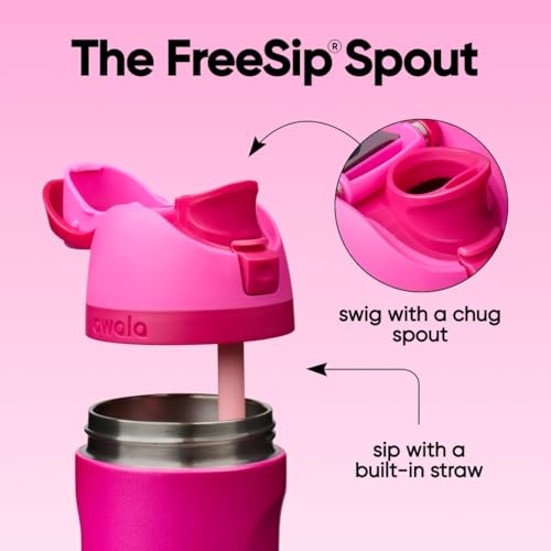 Owala FreeSip Stainless Steel Water Bottle 24 oz Read My Lips - color: Read My Lips, size: 24 Ounces