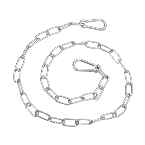 PATIKIL Gate Chain Lock, (35.5Inch, Silver) (1Pcs)304 Stainless Steel Hanging Chain Lock for Stall Barn/Cabinet/Fence/Hammock/Pet Cages - size: 35.5Inch
