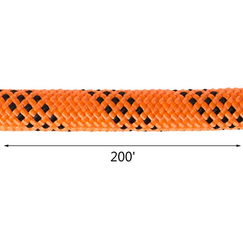 VEVOR 9/16 Inch Double Braid Polyester Rope 200 FT Nylon Pulling Rope 1100LBS High Force Polyester Load Sailing Rope(9/16In-200Ft) - size: 9/16 Inch x 200 FT, style: Polyester