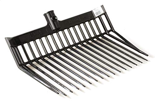 Little Giant® DuraFork Pitch Fork Replacement Head | Durable Polycarbonate Stable Fork Head with Angled Tines | Manure Fork | Made in USA (Pack of 1, Black)