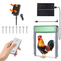 Solar-Powered Automatic Chicken Coop Door with Timer, Light Sensor & Remote Control – Weatherproof Aluminum Alloy Design with Anti-Pinch Safety Feature - color: Green
