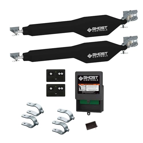 GC GHOST CONTROLS Heavy-Duty Automatic Gate Opener Kit for Swing Gates with Long-Range Gate Opener Remote - Model TDS2 - size: Dual Swing Gate Opener