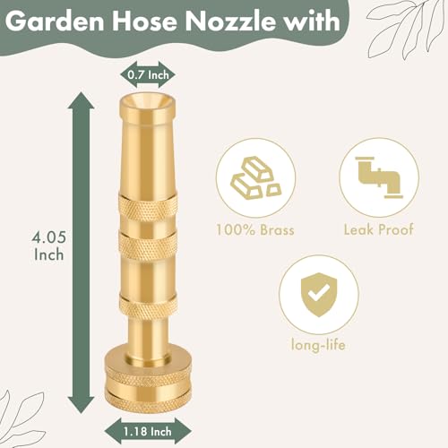 Twinkle Star High Pressure Garden Hose Nozzle, 3/4" GHT, 1 Pack | Hose Sprayer Nozzle, For Car Wash, Extra 6 Rubber Washers - color: Nozzle Twist 1 Pack