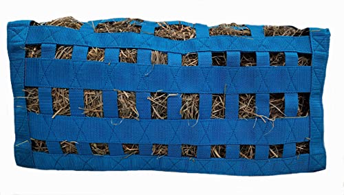 Supreme Slow Feed Top Load Hay Bag with Super Tough Bottom with 2" x3.5” Rectangular Openings and 6 Month Warranty (Pink & Black) - color: Black and Pink