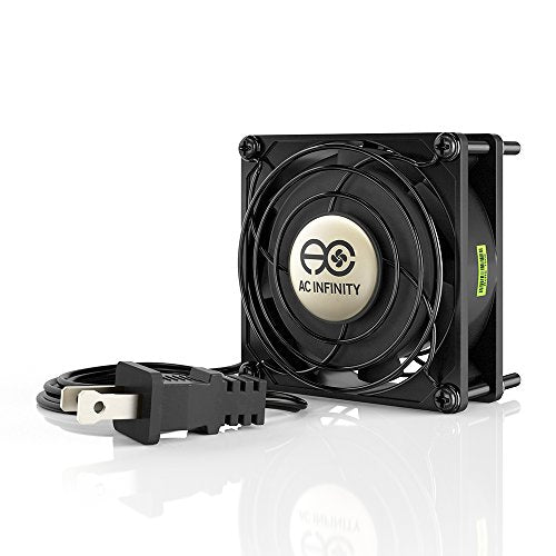 AC Infinity AXIAL 8025, Muffin Fan, 120V AC 80mm x 25mm | High Speed, UL-Certified for DIY Cooling Ventilation Exhaust Projects - size: Single 80 x 80 x 25 mm, High Speed