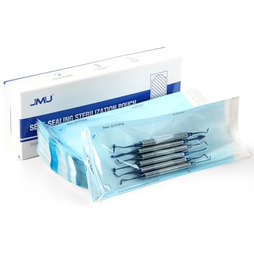JMU Self Seal Sterilization Pouches 4.25" x 12", Sterilization Bags 200/Box - size: 4.25" x 12"