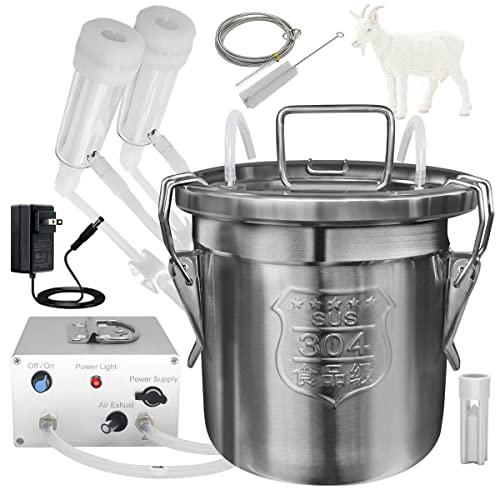 6L Goat Milking Machine (Classic Model) and Cow Milking Teat Cup Replacement (Tube Included)