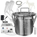 6L Goat Milking Machine, Plug-in Pulsation Pump Milker (Classic) | Hantop UnitedFarm, Speed Adjustable Pump, Auto Stop Check Valve, SUS304 Stainless Steel Bucket, Food-grade material - color: for Goat, size: 6L