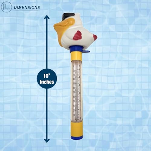 Floating Pelican Thermometer - Pools, Spas, Hottubs, & Aquariums | Floating Pelican Thermometer for Pools, Spas, Hottubs, & Aquariums - Shatter Resistant - color: Pelican
