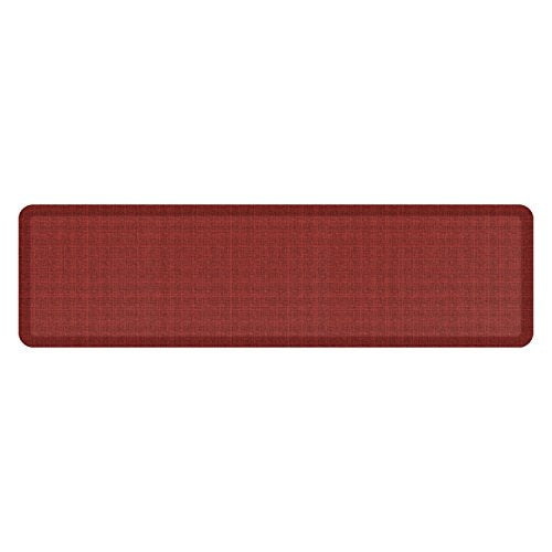 NewLife by GelPro Anti-Fatigue Designer Comfort Kitchen Floor Mat, 20x72, Tweed Barn Red Stain Resistant Surface with 3/4” Thick Ergo-Foam Core for Health and Wellness - color: Tweed Barn Red, size: 72"L x 20"W x 0.8"Th