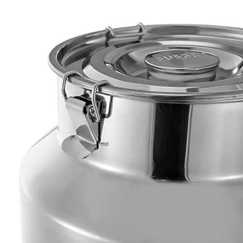 35L/9.24Gal Milk Can with Faucet, Stainless Steel Milk Can with Lid Milk Jug Milk Transport Container Wine Pail Bucket Bottle Stainless Steel Milk Bucket with Sealed Lid for Grain Wine Liquid