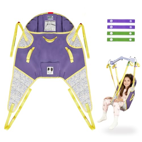 Children Patient Lift Sling, Dreamy Cloud Printed Transfer Sling for Child, Adjustable Medical Lift Aid for Home Use, Up to 110kg (3-6 Years Old) - size: 3-6 Year old