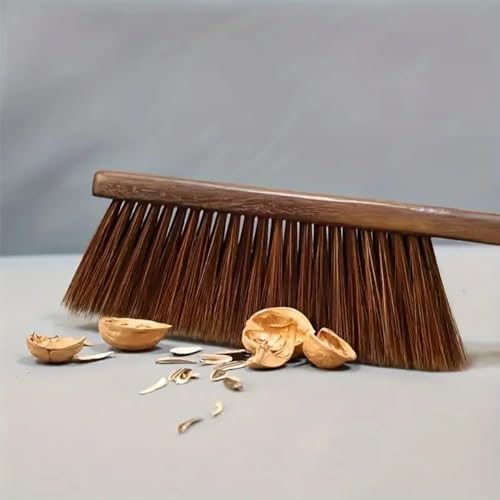 Hand Broom Brush Dust Cleaning: Hand Brush, Dusting Brush, Couch Brush, Soft Brush Cleaning, Dust Broom, Handheld Broom, Bed Brush, Hand Brush for Cleaning The Bed, Sofa, Fireplace, car, etc. - color: Brown