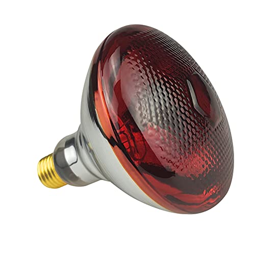 2 Pack 125W Red Heat Lamp Infrared Bulbs,PAR38 Flood Light Glass Lamp Bulb for Food Service, Brooder Bulb, Chicks, Pet, Bathroom, Light Therapy Use E26 Base. - size: STD-125W