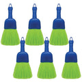 LOLA Whisk Broom, Hand Brush, 6 Pack, Durable Bristles, Whisks Away Dirt & Debris, Compact, Hang Hole for Easy Storage, Indoor/Outdoor - size: 6 Pack, style: Classic