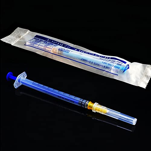 15 Pack 1ml 25Ga Plastic Syringe with Measurement for Scientific Labs and Industrial Dispensing, Disposable Individually Wrapped (15, 1ml 25Ga) - size: 1ml 25Ga