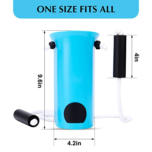 CAidRE Sock Aid - Wide 3.93" Sock Aid with Foam Handles, Sock Aide Device for Elderly, Sock Helper Easy On Easy Off for Regular Socks, Blue - color: Blue