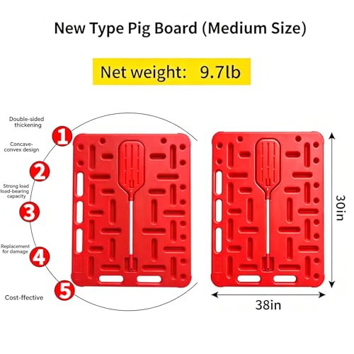 Pig Sorting Board with Paddle, Livestock Sorting Panel | for Cattle Hog Sheep Goat, HDPE Portable Crowding Gate, Farm Show Use, 38"x30"x1.3"