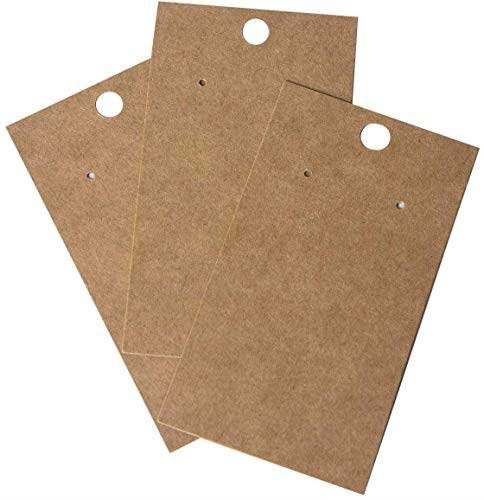 800 Pack Earring Cards - Brown Cards for Earring Display - Hanging Earrings - 2 x 3.5 Inches - Brown (Bulk Pack of 800) - color: 800 PACK