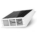 25W Solar Roof Fan,12V Monocrystalline Panel, Solar Power Attic Vent for Chicken Coop, Greenhouse, Shed, Garage and RV, Easy Install，White - color: White