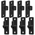 Insaga Heavy Duty Gate Hinges, 4Pack High Strength Steel with Electroplated Finish, 600LB Load Capacity, Thick 6mm Black Hinges for Farm Gates, Fences, Barns, Sheds & Outdoor Gates (4.9"x1.5") - color: Black-4Pack