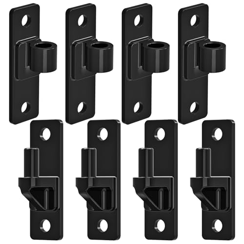 Insaga Heavy Duty Gate Hinges, 4Pack High Strength Steel with Electroplated Finish, 600LB Load Capacity, Thick 6mm Black Hinges for Farm Gates, Fences, Barns, Sheds & Outdoor Gates (4.9"x1.5") - color: Black-4Pack