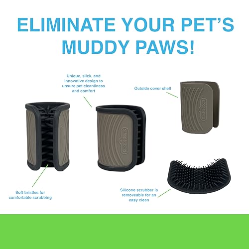 Paw Scrubber for Dogs - Muddy Paw Cleaner - Dog Foot Washer, One Size Fits All, Gentle Silicone- Dog Foot Cleaner Paw Washer Suitable for All Breeds & Sizes