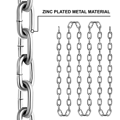 VEVOR Grade 30 Chain 3/16 Inch by 100Ft Length Grade 30 Proof Coil Chain Zinc Plated Grade 30 Chain for Towing Logging Agriculture and Guard Rails - size: 3/16 Inch x 100 Ft