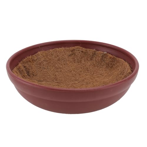 DECHOUS Pigeon Nest Bowl with 4Pcs Natural Coconut Fiber Bird Breeding Egg Mats - Clay Pigeon Nest Basin Accessories for Quails Doves and Small Birds, Pet Cage Supplies
