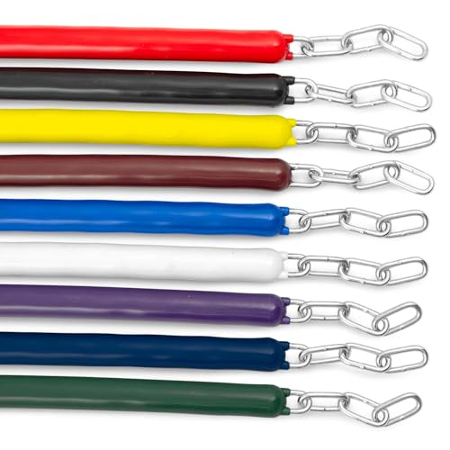 Jeffers Equine Vinyl Coated Steel Horse Stall Chains, 42" – Durable Horse Equipment for Barn, Stable, Ranch, Equestrian, Livestock, Pony, Training - Link End Chain for Easy Attachment - Yellow