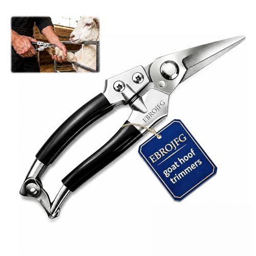 Goat Hoof Trimmers, Sheep Shears, Goat Hoof Trimmer Kit, Pruning Shears Horse Grooming Supplies Hoof Accessories – Versatile Hoof Wire and Pipe Cutting Tool for Pruning Plants as Pruning Shears - color: Silver