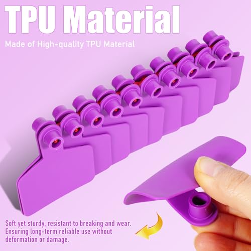 Blank Cattle Ear Tags 100 Pieces Livestock Identification Tags Blank Livestock Ear Tags for Cattle Cow Pig Goat Sheep Dog (Purple 3x2.5'') - color: Purple 3x2.5''